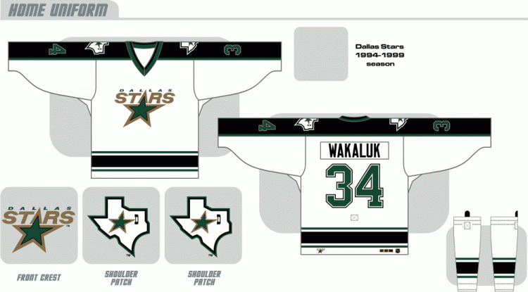 Dallas Stars Home Uniform (1995) -