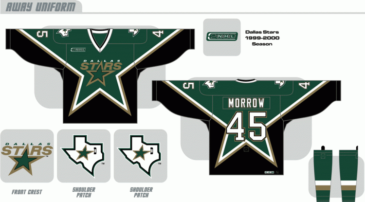 Dallas Stars Road Uniform (2000) -