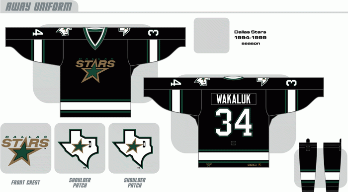 Dallas Stars Road Uniform (1995) -