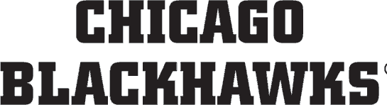 Chicago Blackhawks Wordmark Logo (1965) - Chicago above Blackhawks in bold black serifs