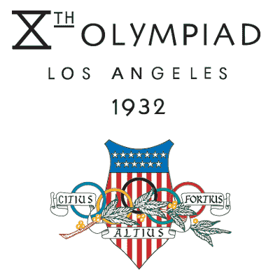 1932 Los Angeles Olympics Primary Logo (1932) - A stars and stripes shield
