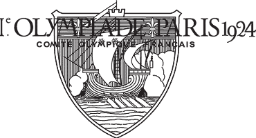 1924 Paris Olympics Primary Logo (1924) - A boat on a coat of arms with olympic script across it