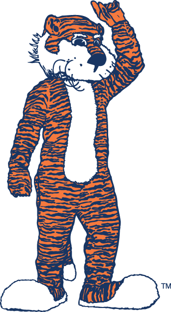 Auburn Tigers Mascot Logo (1981) - Tiger standing up