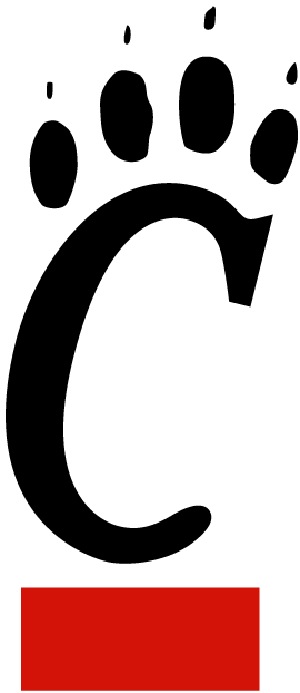 Cincinnati Bearcats Secondary Logo (1990-2005) - Black C with toes to form paw above a red bar