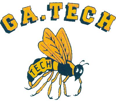 Georgia Tech Yellow Jackets Primary Logo (1969-1977) - Bee under script