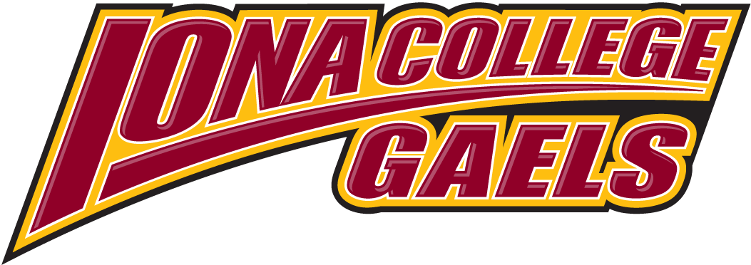 Iona Gaels Wordmark Logo (2003-2012) - Iona College Gaels in in red and gold
