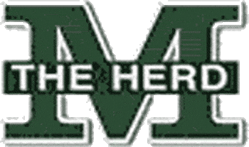 Marshall Thundering Herd Alternate Logo (1986-1997) - Green M with Heard written across