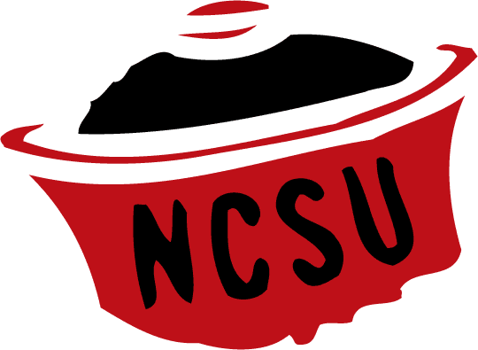 North Carolina State Wolfpack Alternate Logo (1972-1999) - NCSU in black on red hat