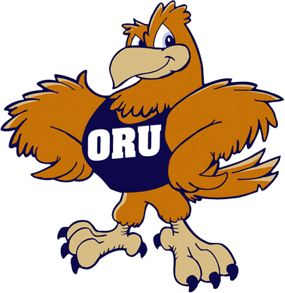 Oral Roberts Golden Eagles Primary Logo (1993) - A golden eagle wearing an