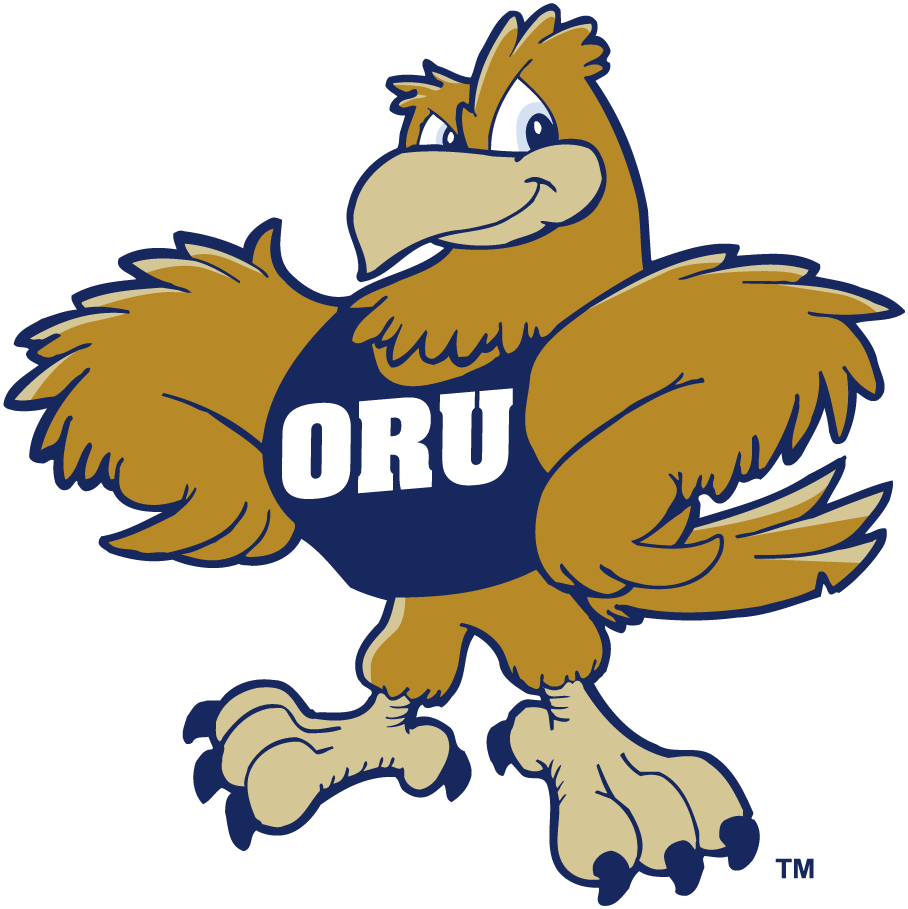 Oral Roberts Golden Eagles Primary Logo (1993-Pres) - A golden eagle wearing an