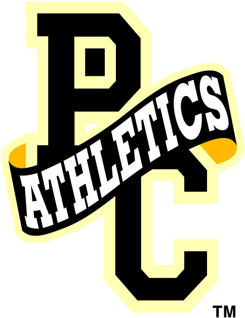 Providence Friars Alternate Logo (1982) - Black PC with gold outline and athletics on a banner