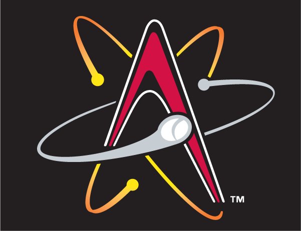 Albuquerque Isotopes Cap Logo (2003) - (Home/Road) Primary logo on black