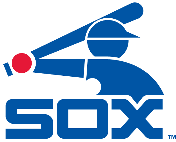Chicago White Sox Alternate Logo (1976) - Blue baseball player icon above Sox in blue