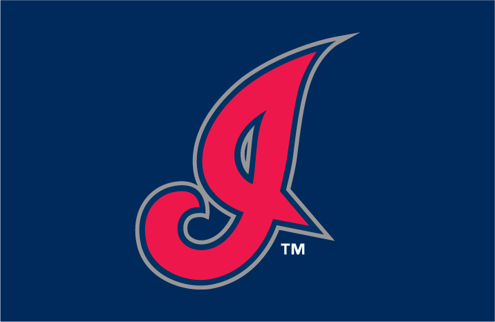 Cleveland Indians Cap Logo (2002) - A scripted I with navy and silver outlines on navy