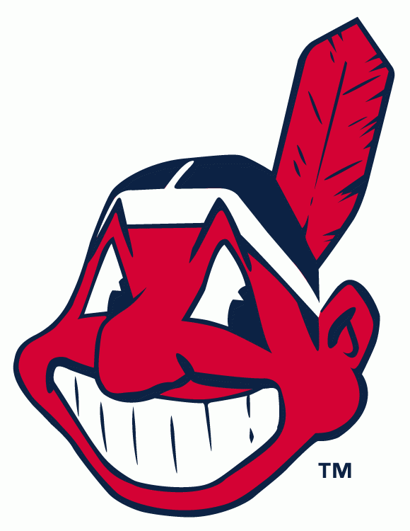Cleveland Indians Primary Logo (1951) - Smiling Chief Wahoo in red with single feather