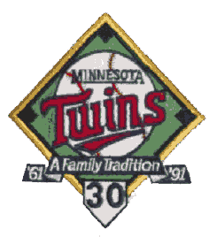 Minnesota Twins Anniversary Logo (1991) - 30th Anniversary of the Minnesota Twins
