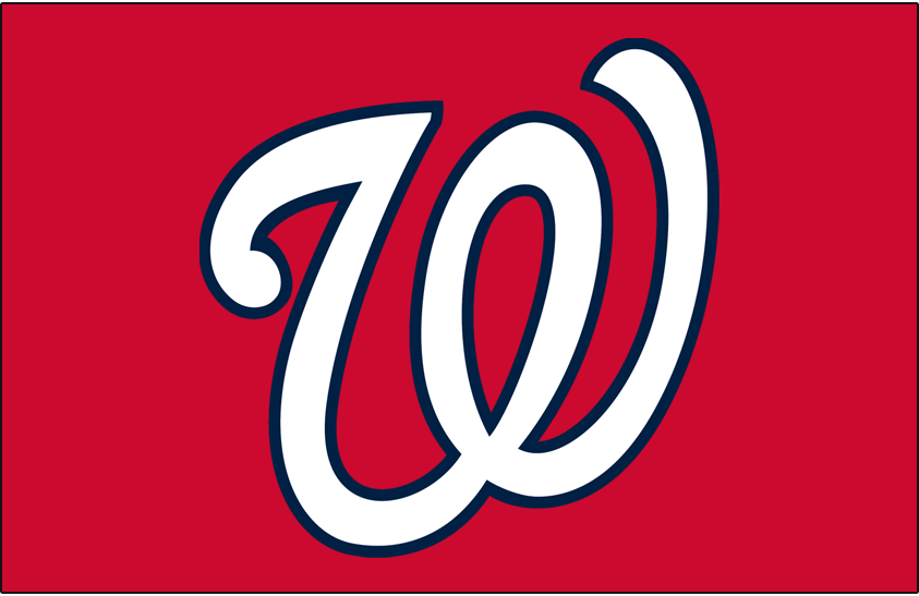 Washington Senators Cap Logo (1968-1971) - Script white W with blue outline on red