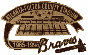 Atlanta Braves Stadium Logo (1996) - Atlanta-Fulton County Stadium Final Season