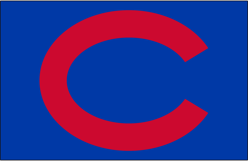 Chicago Cubs Cap Logo (1937-1939) - A red C on royal blue, worn on Chicago Cubs home and road caps from 1937 through 1939
