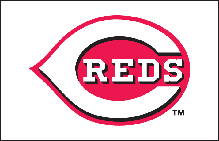 Cincinnati Reds Jersey Logo (2007-Pres) - Wishbone C and Reds in white with black shadow outlined in red