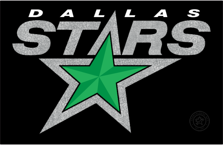 Dallas Stars Logo Jersey Logo (2025/26-Pres) - The Dallas Stars' third jersey logo, used since 2025-26, is a throwback to the logo used by the Stars during their first seasons in Dallas during the 1990s and 2000s. Recoloured for the club's modern colour scheme, it shows 