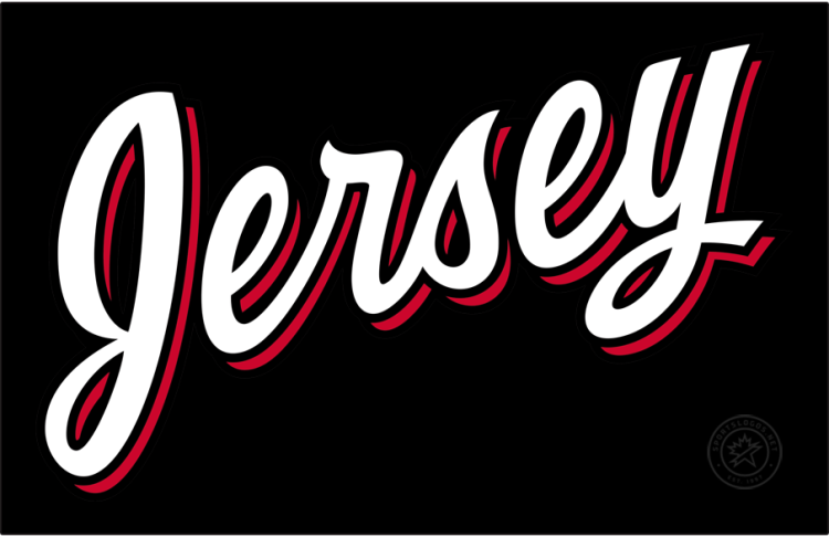 New Jersey Devils Logo Jersey Logo (2021/22-2025/26) - The New Jersey Devils first-ever third jersey logo, worn from 2021 through 2026, features 