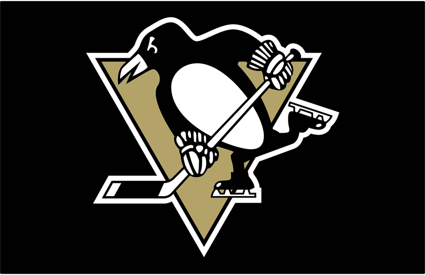Pittsburgh Penguins Primary Dark Logo (2002/03-2005/06) - Pittsburgh Penguins primary logo on black SportsLogos.Net