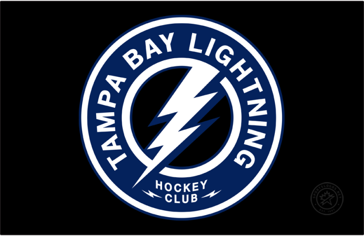 Tampa Bay Lightning Logo Jersey Logo (2023/24-Pres) - The Tampa Bay Lightning third jersey logo, first introduced near the end of the 2023-24 season, features a blue and white lightning bolt placed within a blue and white roundel with 