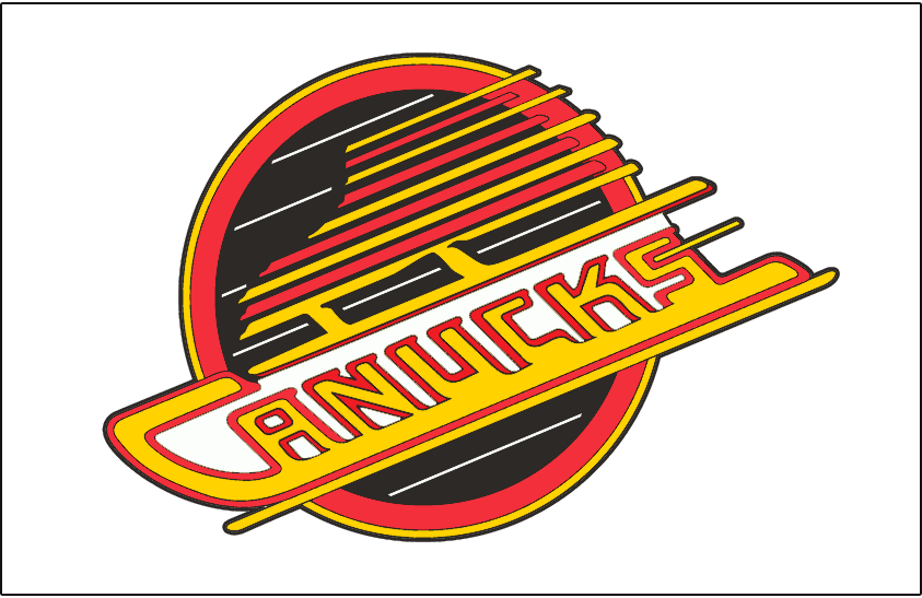 Vancouver Canucks Logo Jersey Logo (1992/93-1996/97) - Canucks primary skate logo. Worn on Canucks home white jersey from 1993 to 1997. The shade of red used in this logo is slightly different from the one used from 1989 to 1992 SportsLogos.Net Vancouver Canucks Logo Jersey Logo (1992/93-1996/97) - Canucks primary skate logo. Worn on Canucks home white jersey from 1993 to 1997. The shade of red used in this logo is slightly different from the one used from 1989 to 1992 SportsLogos.Net