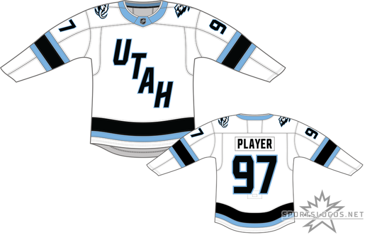 Utah Mammoth Uniform Light Uniform (2025/26-Pres) - The Utah Mammoth road jersey shows 
