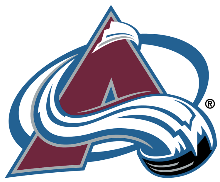 Colorado Avalanche Logo Primary Logo (1999/00-Pres) - A burgundy A with a streaking hockey puck around it.  Shade of burgundy changed from previous version SportsLogos.Net