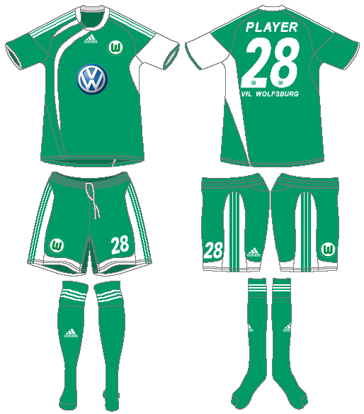  Vfl Wolfsburg Uniform Home Uniform (2009-2010) -  SportsLogos.Net