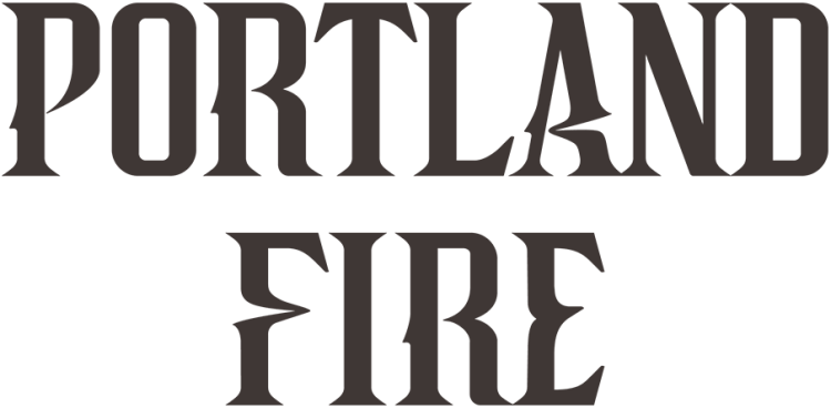 Portland Fire Logo Wordmark Logo (2026-Pres) - The Portland Fire wordmark logo. The typeface is inspired by the architecture of the 12 bridges found throughout Portland. 