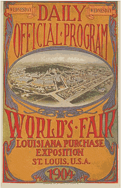 1904 St. Louis Olympics Primary Logo (1904) - Poster depicting the Worlds Fair, during which the olympic events were held