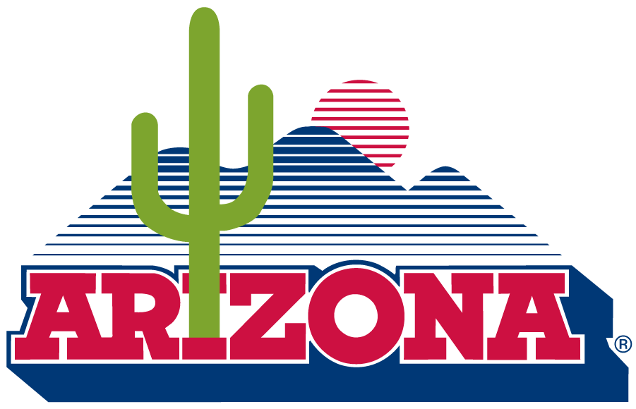 Arizona Wildcats Logo Alternate Logo (1981-1989) - Desert theme with striped sun & mountains above ARIZONA with cactus forming the I. SportsLogos.Net Arizona Wildcats Logo Alternate Logo (1981-1989) - Desert theme with striped sun & mountains above ARIZONA with cactus forming the I. SportsLogos.Net