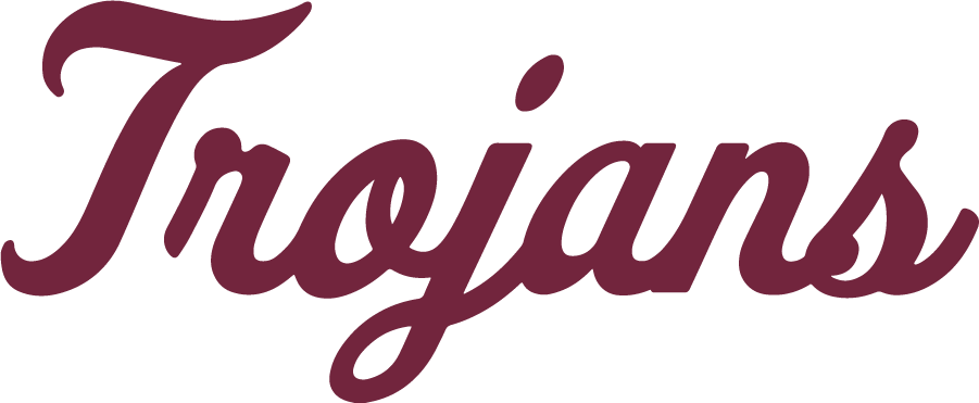 Arkansas-Little Rock Trojans Logo Wordmark Logo (2022-Pres) - Script Trojans wordmark in maroon. SportsLogos.Net