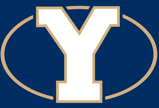 Brigham Young Cougars Alternate Logo (1999-2004) - White Y in blue circle with gold outline on blue SportsLogos.Net