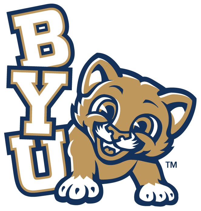 Brigham Young Cougars Misc Logo (1999-Pres) - Kitten next to BYU SportsLogos.Net