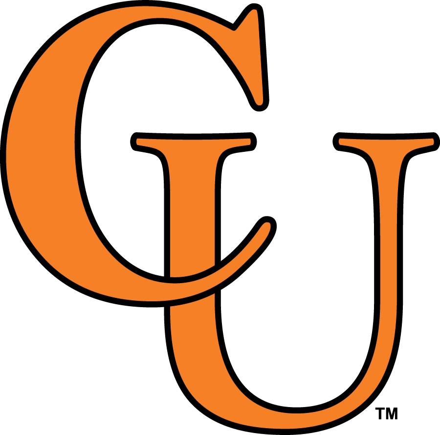 Campbell Fighting Camels Logo Secondary Logo (2008-2023) - Secondary logo of thin overlapping CU letters with serifs in orange with black trim. SportsLogos.Net