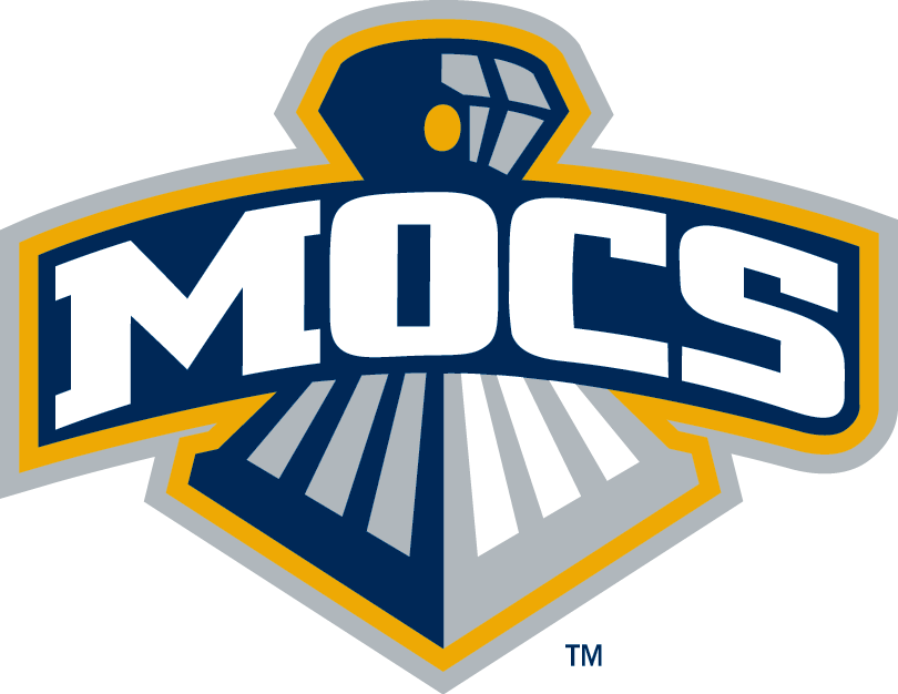 Chattanooga Mocs Secondary Logo (2008-2012) - A cowcatcher with Mocs arched across SportsLogos.Net
