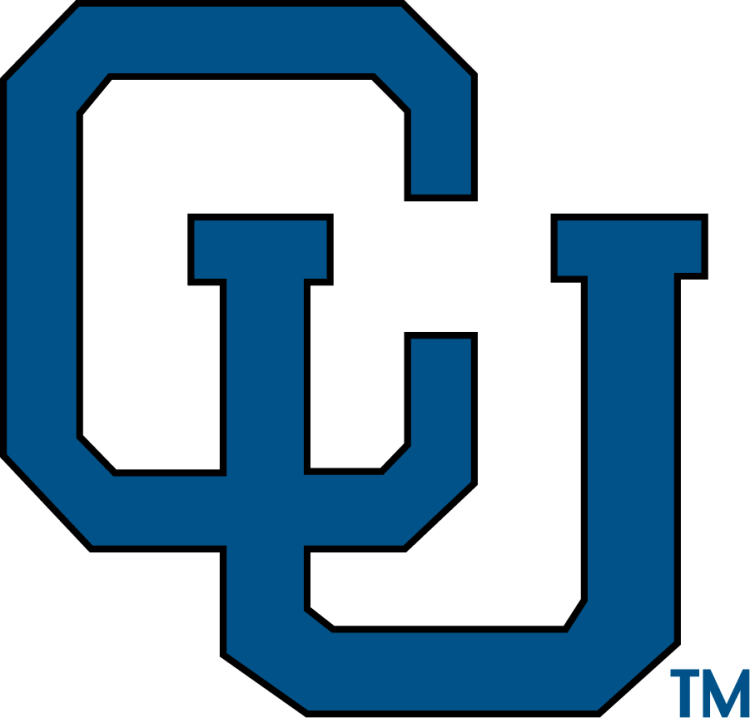 Columbia Lions Logo Secondary Logo (1997-2006) - Interlocking block CU letters in dark blue with black outline. Note the U has serifs but the C does not. Years of use may not be exact. SportsLogos.Net
