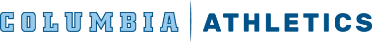 Columbia Lions Logo Wordmark Logo (2017-2025) - Athletics wordmark with horizontal text of serif Columbia beside a line besides sans serif all-caps Athletics in Columbia Blue and dark navy. Columbia Blue would be changed in 2025. SportsLogos.Net