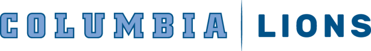 Columbia Lions Logo Wordmark Logo (2025-Pres) - Lions wordmark with horizontal text of serif Columbia beside a line besides sans serif all-caps Lions in Columbia Blue and navy. A new shade of Columbia was adopted in 2024. SportsLogos.Net