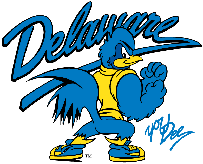 Delaware Blue Hens Logo Mascot Logo (1999-Pres) - YoUDee under script SportsLogos.Net Delaware Blue Hens Logo Mascot Logo (1999-Pres) - YoUDee under script SportsLogos.Net