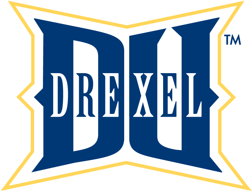 Drexel Dragons Alternate Logo (2002-Pres) - Interlocking DU with Drexel script SportsLogos.Net