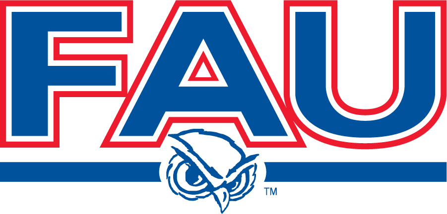 Florida Atlantic Owls Logo Wordmark Logo (2001-2005) - FAU over owl head between bars. Used on their football helmets during this period. SportsLogos.Net Florida Atlantic Owls Logo Wordmark Logo (2001-2005) - FAU over owl head between bars. Used on their football helmets during this period. SportsLogos.Net