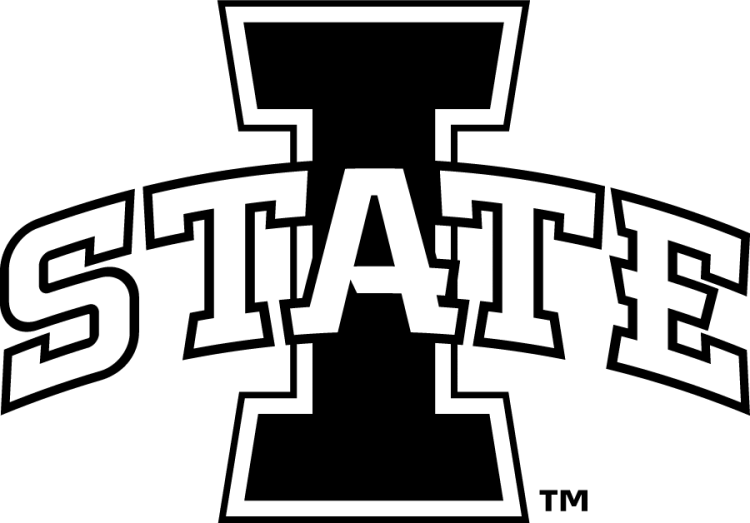 Iowa State Cyclones Logo Alternate Logo (2008-Pres) - 2-Color Primary I State logo in black and white. Composed of STATE arched atop a block I. SportsLogos.Net