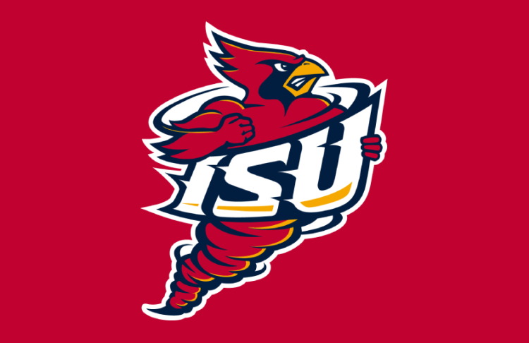 Iowa State Cyclones Logo Helmet Logo (1995-2007) - Secondary Cy-ISU logo on cardinal football helmet. This design was worn on the right side only of the helmet to keep the design forward-facing. SportsLogos.Net