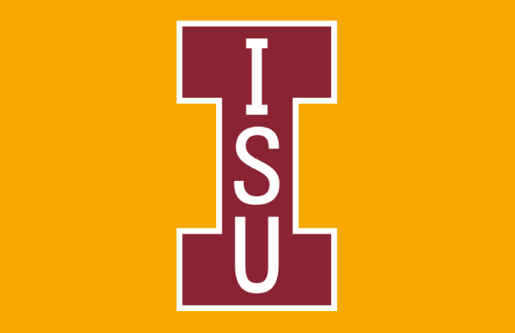 Iowa State Cyclones Logo Helmet Logo (2007) - Throwback Block I with ISU letters in cardinal & white on gold football helmet. Worn for Game 3 of the 2007 season. SportsLogos.Net