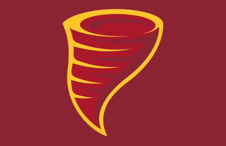 Iowa State Cyclones Logo Helmet Logo (2017) - Secondary cyclone logo on cardinal football helmet. Worn for Game 4 of the 2017 season. SportsLogos.Net